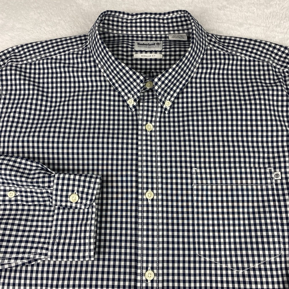 Timberland Shirt Mens XXL Buffalo Check Regular Fit Long Sleeves